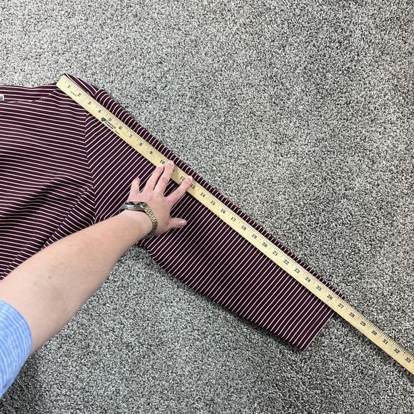 Duluth Trading Co Dress 2X Plus Ponte Pro Maroon Stripe Thick Comfort Outdoor - Picture 9 of 15